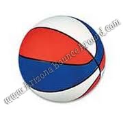 Mini basketball game rental red white and blue